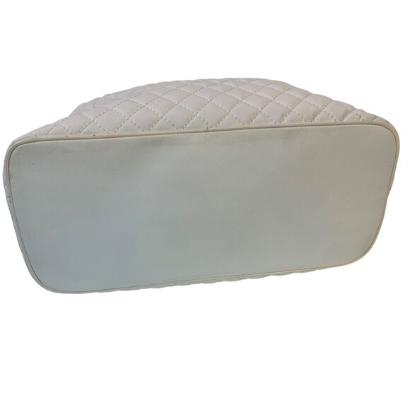 Coach Mewtro F32905 Quilted Leather Tote Bag With Chain Strap & Pockets O10723 - Picture 10 of 15